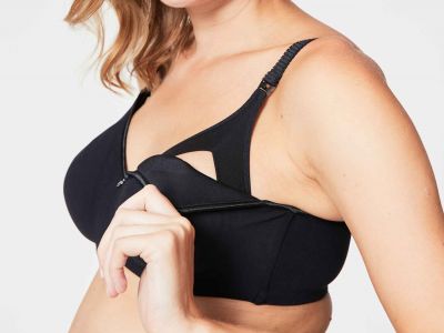 Cake Maternity  Croissant Seamfree Flexi-wire Nursing Bra Black Underwired, seamfree t-shirt drop cup nursing bra 70-95, E-K 24-1016-06