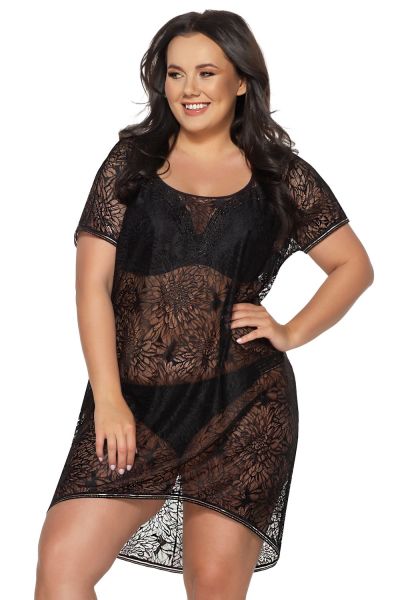 Ava Swimwear Daalia Lace Tunic Black  S/M - 2XL/3XL SP22