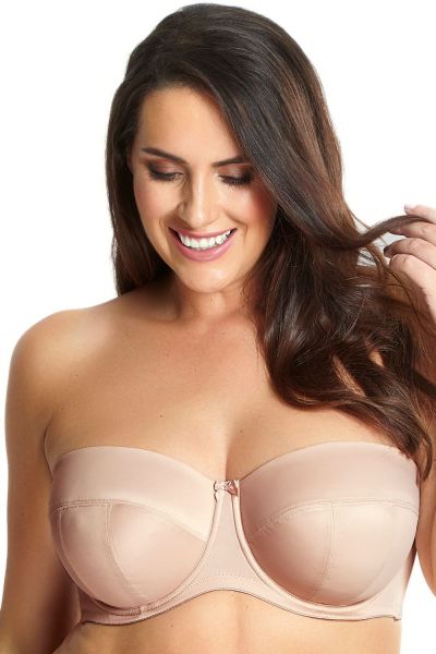 Sculptresse by Panache Dana Strapless Bra Linen Underwired, slightly padded strapless bra 75-105, D-M 9670-LIN