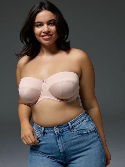 Sculptresse by Panache Dana Strapless Bra Linen Underwired, slightly padded strapless bra 75-105, D-M 9670-LIN