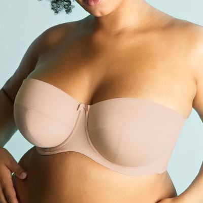 Sculptresse by Panache Dana Strapless Bra Linen Underwired, slightly padded strapless bra 75-105, D-M 9670-LIN