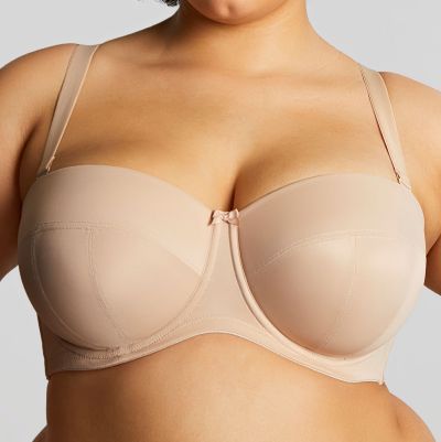 Sculptresse by Panache Dana Strapless Bra Linen Underwired, slightly padded strapless bra 75-105, D-M 9670-LIN