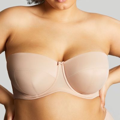 Sculptresse by Panache Dana Strapless Bra Linen Underwired, slightly padded strapless bra 75-105, D-M 9670-LIN