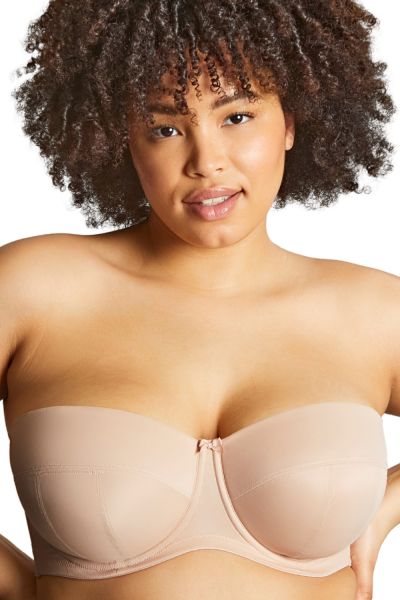 Sculptresse by Panache Dana Strapless Bra Linen Underwired, slightly padded strapless bra 75-105, D-M 9670-LIN