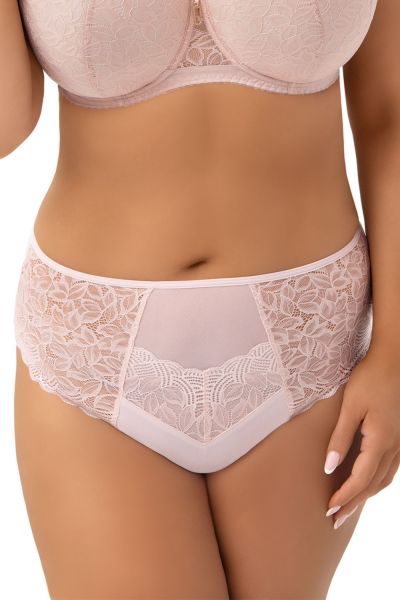 Gorsenia Daria Briefs - Beige Midi briefs with medium high waist. L/40 - 4XL/48 F009