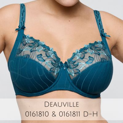 PrimaDonna Deauville UW Full Cup Bra - Peacock Underwired, non-padded full cup bra. 65-110, D-K 01618-10/11/15-PEA