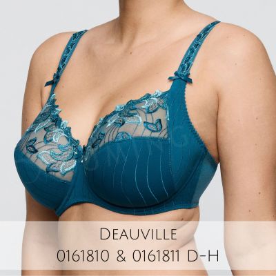 PrimaDonna Deauville UW Full Cup Bra - Peacock Underwired, non-padded full cup bra. 65-110, D-K 01618-10/11/15-PEA