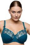 PrimaDonna Deauville UW Full Cup Bra - Peacock-thumb Underwired, non-padded full cup bra. 65-110, D-K 01618-10/11/15-PEA
