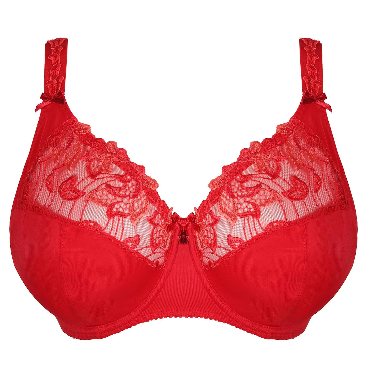 Label teared Bra size it 6c us 40c eu 90cb padded underwired Red
