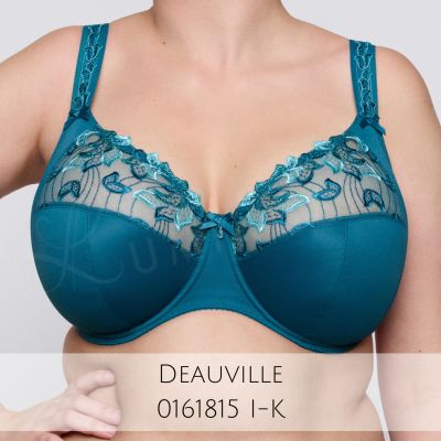 PrimaDonna Deauville UW Full Cup Bra - Peacock Underwired, non-padded full cup bra. 65-110, D-K 01618-10/11/15-PEA