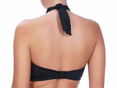 Freya Swim Deco Multiway Bandeau Bikini Top Black Moulded bandeau with a multiway scarf tie 60-85, D-J AS3872-BLK