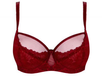 Subtille Demeter Soft Bra Claret Red Underwired non-padded mesh bra 65-95, D-N DEM-SOFT-BOR