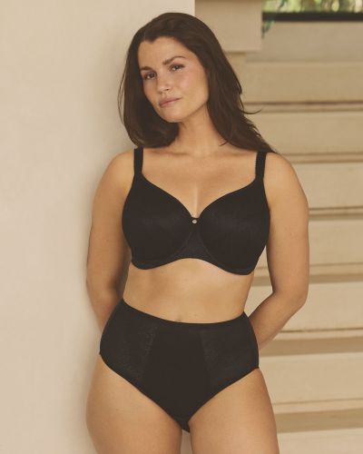 Fantasie Demure Full Brief Black Stretch lace full briefs. XS/36 - 2XL/46 FL103251-BLK