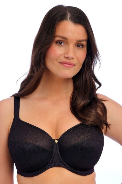 Fantasie Demure UW Moulded NP Bra Black Non-padded, seamless moulded bra with underwires. 65-90, D-K FL103211-BLK