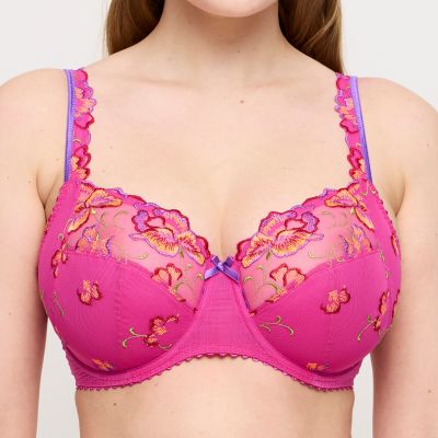 PrimaDonna Devdaha UW Full Cup Bra - Very Berry Underwired, non-padded full cup embroidered bra. 70-105, D-I 0163440-VEB