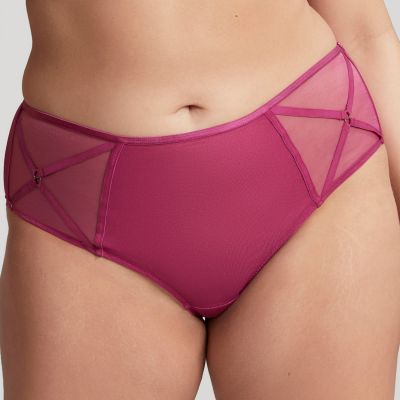 Sculptresse by Panache Dionne Midi Brief Orchid Midi briefs with strap detailing 40-50 9694-ORC