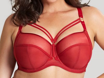 Sculptresse by Panache Dionne Full Cup Bra Fiery Red Underwired non-padded full cup bra 75-105, DD-K 9695-FID