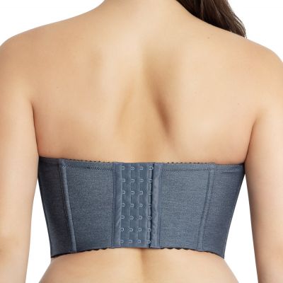 Parfait Lingerie Dolly Longline Strapless Bustier Dark Blue Denim Underwired, fully boned longline strapless bustier bra. M-2XL, S+-3XL+ (D-L cups) P50118-DBD