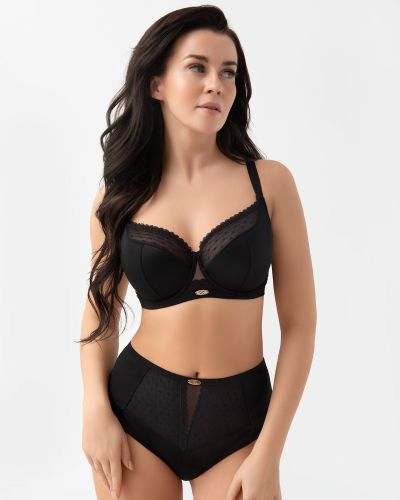 Gorsenia Dotti UW Half Padded Bra - Black Underwired, half-padded bra. 65-105, D-K G021-CZA
