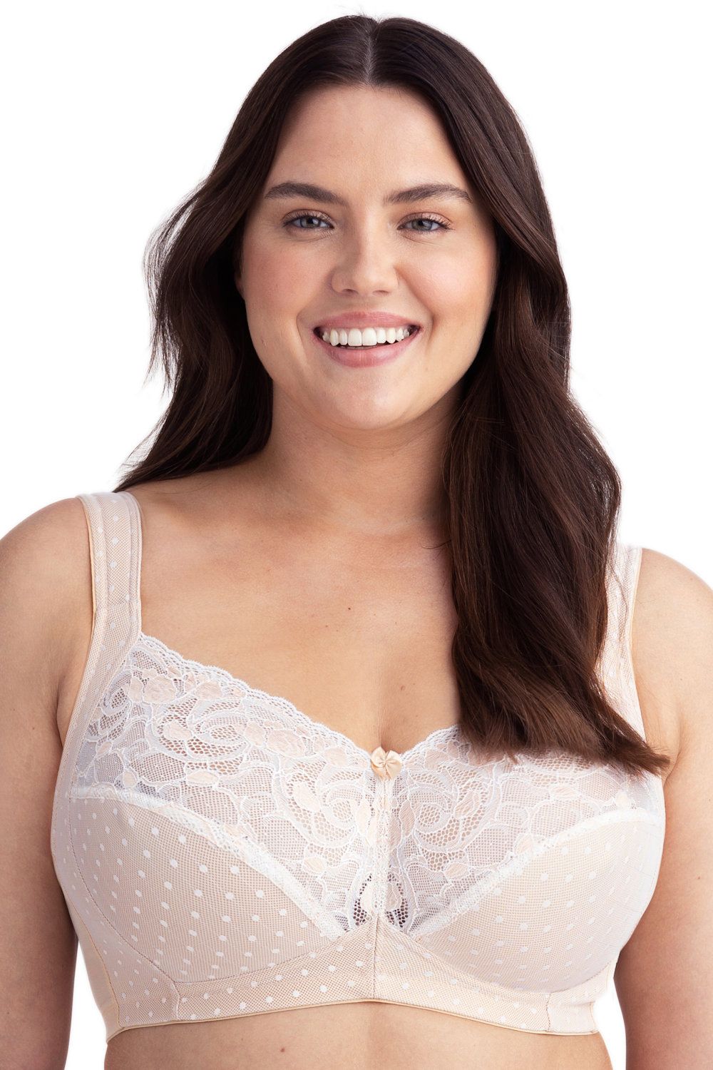 Miss Mary Dotty Bra Beige  Lumingerie bras and underwear for big busts