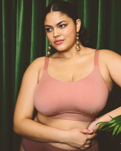 Elomi Downtime Non-Wired Bralette - Ash Rose Non-wired, non-padded soft bralette. 70-100, G/H - M/N EL301417-ASE