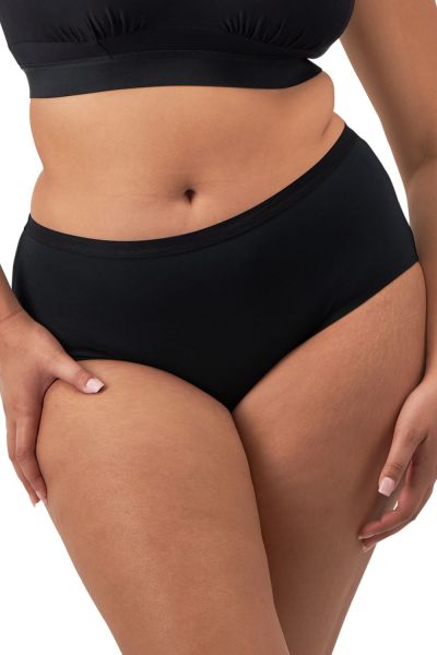 Elomi Downtime Short - Black Mid-rise hipster short to match your Downtime bralette. M/40 - 4XL/50 EL301480-BLK