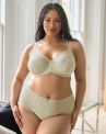 Sculptresse by Panache Dream UW Full Cup Bra - Pistachio-thumb Underwired non-padded full cup mesh and stretch lace bra. 75-95, E-L 10805-PSC
