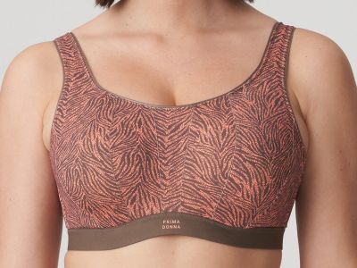 PrimaDonna Dromeas UW Sports Bra Golden Shadow Underwired sports bra with racerback option 70-95, D-H 6000610-GSH