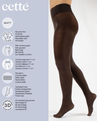 Cette Dublin Eco Pantyhose 70 den - Ristretto  S/36-38 - 4XL/58-60 727-155/RTO