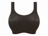 Freya Active Dynamic Non Wired Sports Bra Jet-thumb Non-wired, non-padded soft cup sports bra with racerback J-hook. 65-90, D-M AC4014-JET