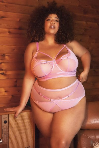 Playful Promises Eddie Crossover Bra Pink Underwired non-padded balcony bra 65-100, D-K PP-3144P