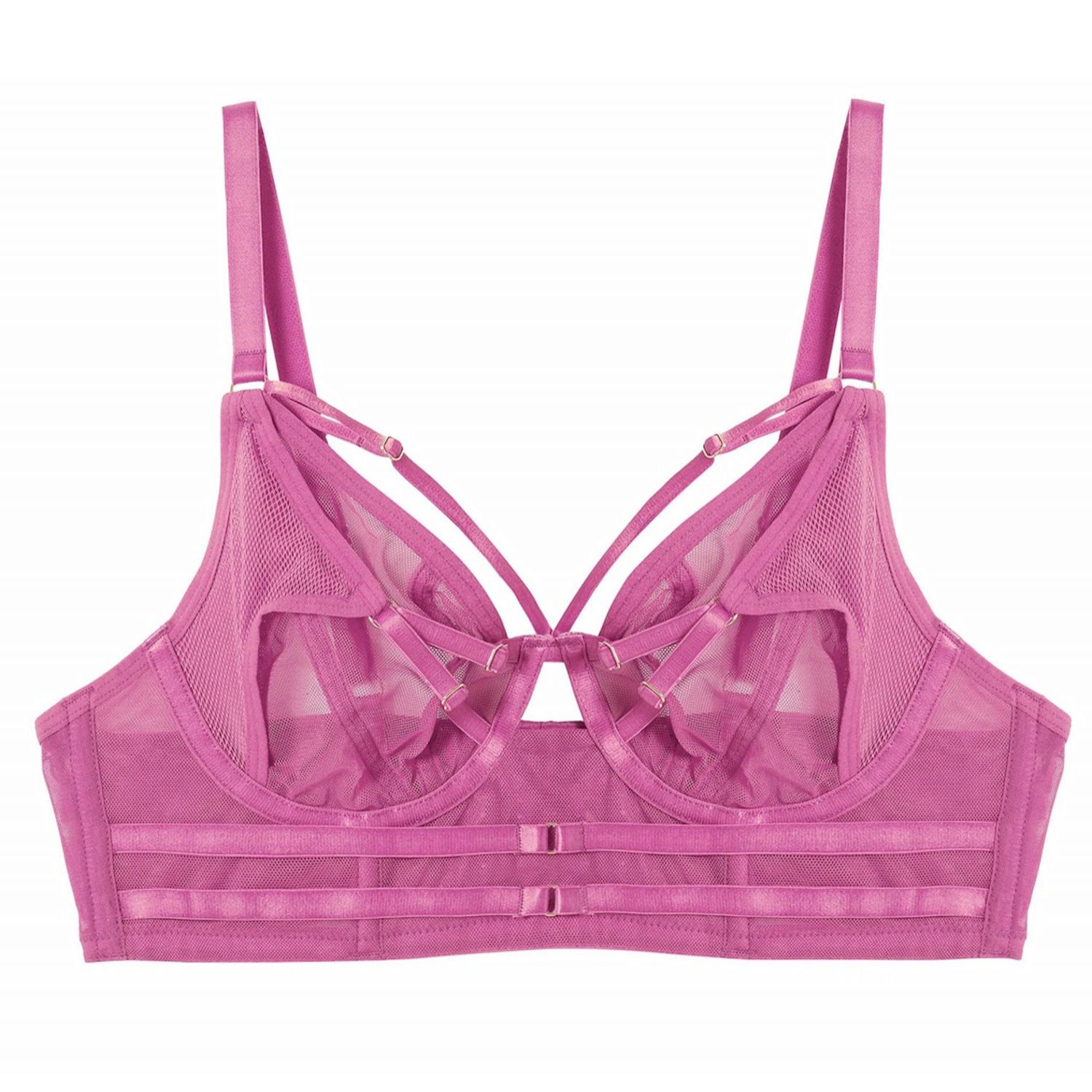 Eddie Crossover Bra Pink  Lumingerie bras and underwear for big busts