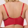 Playful Promises Eddie Crossover UW Balconette Bra - Ruby Red-thumb Underwired non-padded balconette bra. 70-95 D-K PP-3144-RR