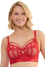 Eddie Crossover UW Balconette Bra - Ruby Red