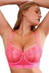 Playful Promises Eddie Crossover UW Bra Neon Pink-thumb Underwired non-padded balcony bra. 70-105 D-K PP-3144-NP