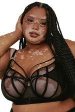 Eddie Crossover UW Balconette Bra - Black