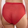 Playful Promises Eddie Crossover HW Briefs - Ruby Red-thumb High waist briefs with decorative strapping. 38 - 54 PP-HW-3144-RR
