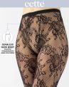 Cette Eden Rose Fishnet Tights - Black-thumb Rose fishnet tights with elasticated waist. S/M - 2XL 443-902/BLK
