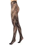 Cette Eden Rose Fishnet Tights - Black-thumb Rose fishnet tights with elasticated waist. S/M - 2XL 443-902/BLK