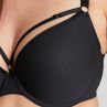 Panache Elan Luxe Plunge Bra Noir-thumb Underwired, padded plunge bra with strapping detail. 60-85, D-H 10676-NOR