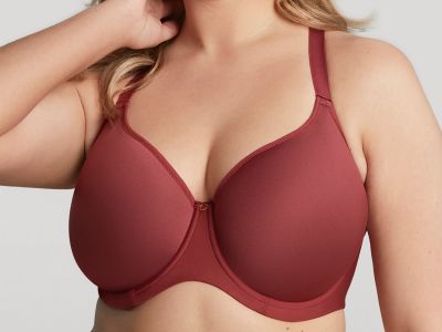 Sculptresse by Panache Elegance UW Moulded Spacer Bra Mineral Red Underwired, moulded spacer bra 75-100, D-HH 10401-MIN