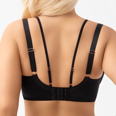 Gorsenia Eleni UW Soft Bra - Black Underwired, non-padded bra with K659 cut with double shoulder straps. 65-100, D-M G033