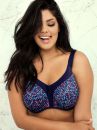 Elomi Energise UW NP Sports Bra Navy Geo-thumb Underwired non-padded sports bra 75-100, D-O EL8042-NAO