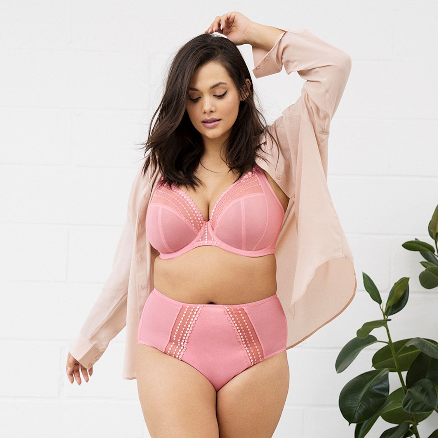 Elomi Matilda UW Plunge Bra Rose Lumingerie bras and underwear for