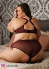 Elomi Matilda UW Plunge Bra Wine Diamond-thumb Underwired, full cup plunge bra 70-100, E-O EL8900-WID