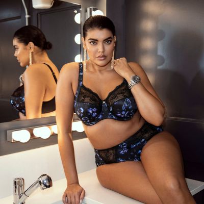 Elomi Morgan UW Banded Bra Twilight Underwired, non-padded banded bra in full cup 70-100, E-O EL4110-TWT