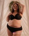 Elomi Nerina High Leg Brief - Black-thumb Normal high waist, high cut legs. S/38 - 4XL/50 EL302753-BLK