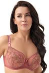 Gorsenia Elora UW Soft Bra - Pink Summer-thumb Underwired, non-padded bra mesh bra with floral embroidery. 65-95, D-M G028