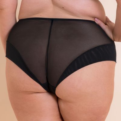Curvy Kate Enchant High Waist Brief Black Pleather High waist briefs. S/34-36 - 2XL/50 CK-097208-BLK