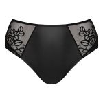 Enchant High Waist Brief Black Pleather